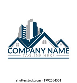 real estate logo template design vector.Real Estate, Building and Construction Logo Vector Design Eps 10