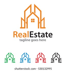 Real Estate Logo Template Design Vector