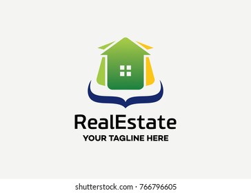Real Estate Logo Template Design Vector, Emblem, Design Concept, Creative Symbol, Icon