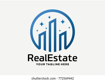 Real Estate Logo Template Design Vector, Emblem, Design Concept, Creative Symbol, Icon