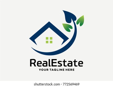 Real Estate Logo Template Design Vector, Emblem, Design Concept, Creative Symbol, Icon