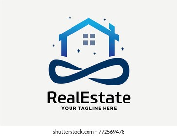 Real Estate Logo Template Design Vector, Emblem, Design Concept, Creative Symbol, Icon