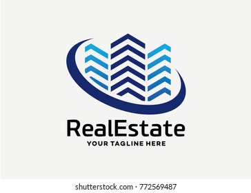 Real Estate Logo Template Design Vector, Emblem, Design Concept, Creative Symbol, Icon