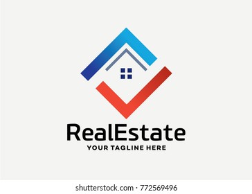 Real Estate Logo Template Design Vector, Emblem, Design Concept, Creative Symbol, Icon