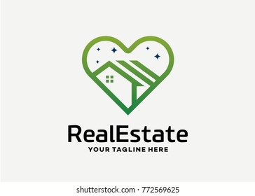 Real Estate Logo Template Design Vector, Emblem, Design Concept, Creative Symbol, Icon