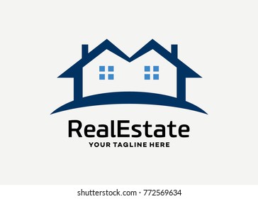 Real Estate Logo Template Design Vector, Emblem, Design Concept, Creative Symbol, Icon