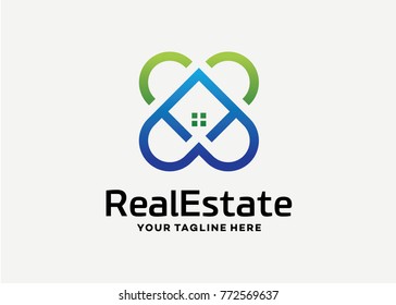 Real Estate Logo Template Design Vector, Emblem, Design Concept, Creative Symbol, Icon