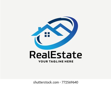 Real Estate Logo Template Design Vector, Emblem, Design Concept, Creative Symbol, Icon