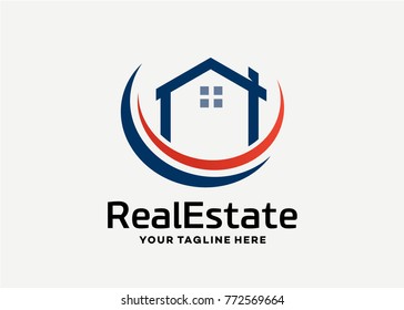 Real Estate Logo Template Design Vector, Emblem, Design Concept, Creative Symbol, Icon