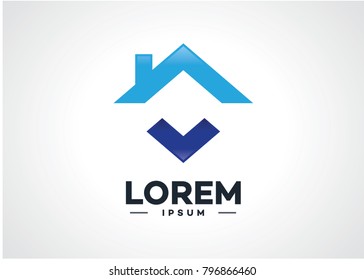 Real Estate Logo Template Design Vector, Emblem, Design Concept, Creative Symbol, Icon