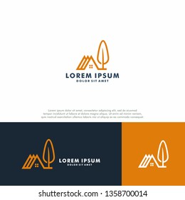 Real estate logo template, Home building icon design vector illustration
