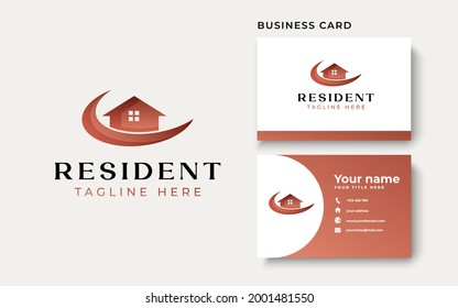 Plantilla de logotipo inmobiliario aislada en fondo blanco. Ilustración vectorial