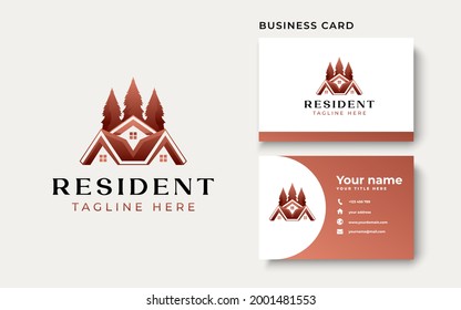 Real Estate Logo Template Isolated in White Background. Vector Illustration