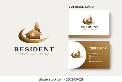 Real Estate Logo Template Isolated in White Background. Vector Illustration
