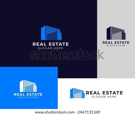 Real estate logo template. modern building logo template. property logo collection.
