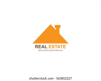 Real estate logo template on white background