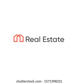 real estate logo template outstanding and modern design