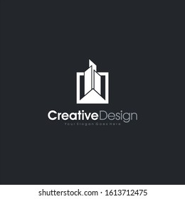 real estate logo template outstanding and modern design logo letter symbol business company vector icon