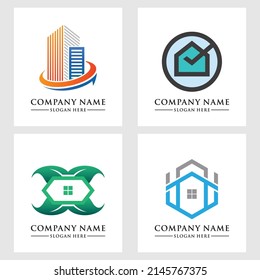 Plantilla de logotipo inmobiliario, marca el logotipo