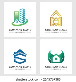 Real Estate Logo Template, set logo