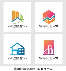 Real Estate Logo Template, set logo