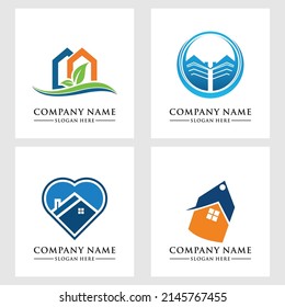 Real Estate Logo Template, set logo