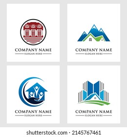 Real Estate Logo Template, set logo