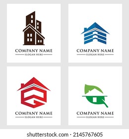 Real Estate Logo Template, set logo