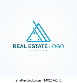 Real Estate Logo Template with shape building