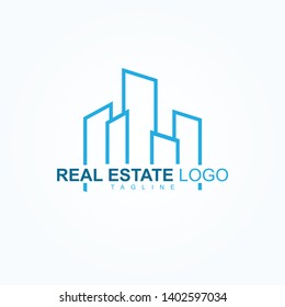 Real Estate Logo Template with shape building