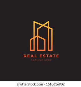 Real Estate logo template, simple illustration vector perfect for property company