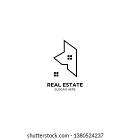 Real Estate logo template, vector illustration - Vector