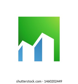 Real estate logo template vector building icon design