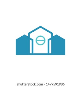 Real estate logo template vector mortgage icon design