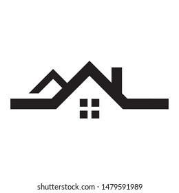 Real estate logo template vector mortgage icon design