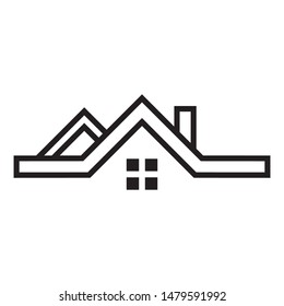 Real estate logo template vector mortgage icon design