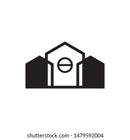 Real estate logo template vector mortgage icon design