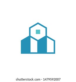 Real estate logo template vector mortgage icon design