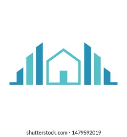 Real estate logo template vector mortgage icon design