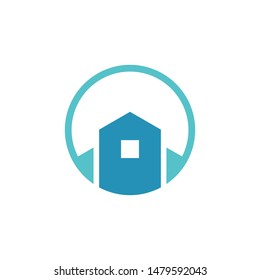 Real estate logo template vector mortgage icon design