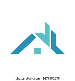 Real estate logo template vector mortgage icon design