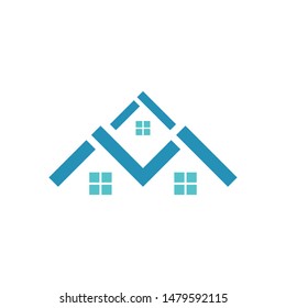Real estate logo template vector mortgage icon design