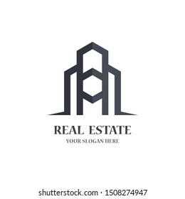 Real estate logo template vector icon