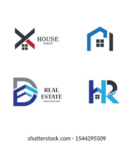 Real estate  logo template vector icon illustratrion