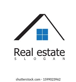 Real estate logo template vector icon