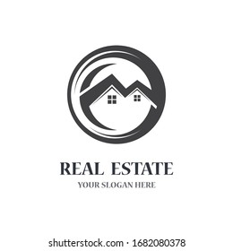 Real estate logo template vector icon design