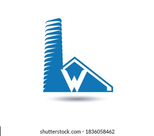 Real estate logo template vector. Letter W logo

