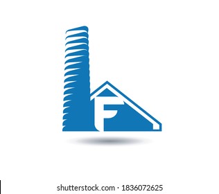 Vorlage für das Immobilienlogo Buchstabe F
