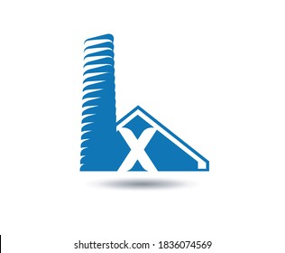 Real estate logo template vector. Letter X logo
