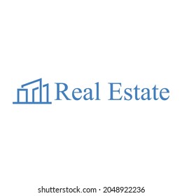 Real estate logo template vector Simple design
